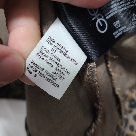 Nine West Sarah Denim‎ Jacket In Tan Bengal Bonanza Small - Picture 7 of 12